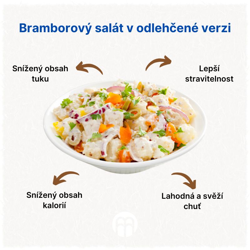 Bramborový salát v odlehčené verzi